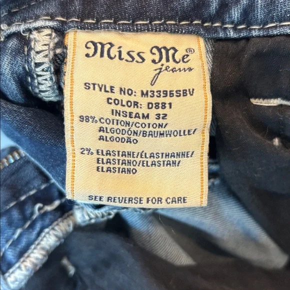 Miss Me Blue Boot Cut Jeans with Star Design - Picture 13 of 15